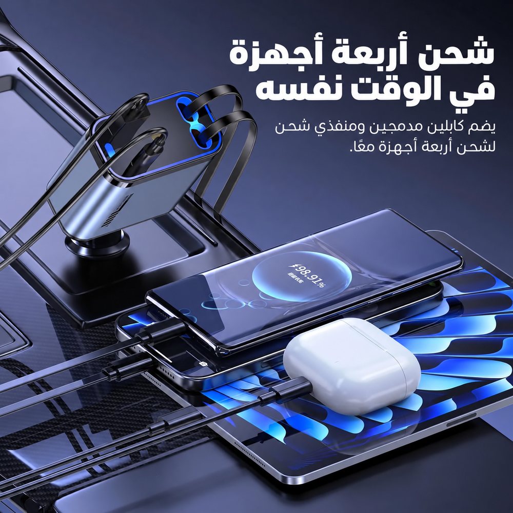 شحن 4 ديال الأجهزة فنفس الوقت